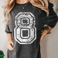 Jersey Number 8 Eight T-Shirt Football Number Baseball Mom Women's Comfort Colors T-Shirt Pepper