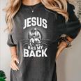 Jesus Has My Back Baseball Faith Motivation Tee Christian Women's Comfort Colors T-Shirt Pepper Jesus Has My Back Baseball Faith Motivation Tee Christian Women's Comfort Colors T-Shirt Pepper