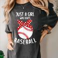 Just A Girl Who Loves Baseball Cute Retro Baseball Lover Women's Comfort Colors T-Shirt Pepper