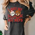 I Just Hit 100 Days Of School Baseball 100th Day Teacher Kid Women's Comfort Colors T-Shirt Pepper I Just Hit 100 Days Of School Baseball 100th Day Teacher Kid Women's Comfort Colors T-Shirt Pepper