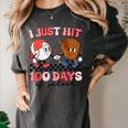 I Just Hit 100 Days Of School Baseball Boy Girl Teacher Women's Comfort Colors T-Shirt Pepper