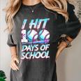 Kids 100 Days Of School 100th Day Baseball Ice Cream Drip Women's Comfort Colors T-Shirt Pepper