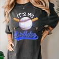 Kids 8th Baseball Birthday Party Boys Sport Fan 8 Years Old Women's Comfort Colors T-Shirt Pepper