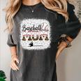 Leopard Baseball Mom Mama Mommy Bleached Women's Comfort Colors T-Shirt Pepper Leopard Baseball Mom Mama Mommy Bleached Women's Comfort Colors T-Shirt Pepper