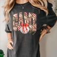Leopard Checkered Game Day Baseball Coquette Bow Women Girls Women's Comfort Colors T-Shirt Pepper Leopard Checkered Game Day Baseball Coquette Bow Women Girls Women's Comfort Colors T-Shirt Pepper