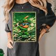Leprechaun Playing Baseball Japanese Art St Patricks Day Women's Comfort Colors T-Shirt Pepper Leprechaun Playing Baseball Japanese Art St Patricks Day Women's Comfort Colors T-Shirt Pepper