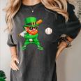 Leprechaun Playing Baseball St Patricks Day Sport Boys Women's Comfort Colors T-Shirt Pepper