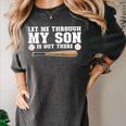 Let Me Through My Son Is Out There Baseball Mom Women's Comfort Colors T-Shirt Pepper