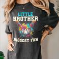Little Brother Biggest Fan Baseball Cream Drip Crossed Bats Women's Comfort Colors T-Shirt Pepper Little Brother Biggest Fan Baseball Cream Drip Crossed Bats Women's Comfort Colors T-Shirt Pepper