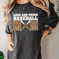 Loud And Proud Baseball Mom Leopard Mama Loves Women's Comfort Colors T-Shirt Pepper
