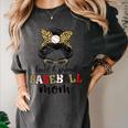 Loud And Proud Baseball Mom Messy Bun Leopard Baseball Mom Women's Comfort Colors T-Shirt Pepper Loud And Proud Baseball Mom Messy Bun Leopard Baseball Mom Women's Comfort Colors T-Shirt Pepper