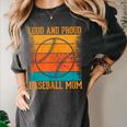 Loud And Proud Baseball Mom Vibrant Colorful Stripe Women's Comfort Colors T-Shirt Pepper