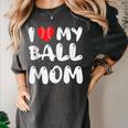 I LOVE MY BASEBALL MOM Women's Comfort Colors T-Shirt Pepper I LOVE MY BASEBALL MOM Women's Comfort Colors T-Shirt Pepper
