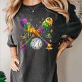 Mardi Gras Baseball Drip Shirt Cool Dripping Baseball Drip Women's Comfort Colors T-Shirt Pepper Mardi Gras Baseball Drip Shirt Cool Dripping Baseball Drip Women's Comfort Colors T-Shirt Pepper