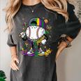 Mardi Gras Ice Cream Drip Baseball Carnival Party Mask Boys Women's Comfort Colors T-Shirt Pepper Mardi Gras Ice Cream Drip Baseball Carnival Party Mask Boys Women's Comfort Colors T-Shirt Pepper