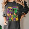 Mardi Gras Six Seven Baseball Drip Number 6 7 Meme Women's Comfort Colors T-Shirt Pepper