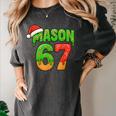 Mason 67 Christmas Ice Cream Drip Meme Six Seven Baseball Women's Comfort Colors T-Shirt Pepper
