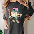 Melted Ice-Cream Baseball Mascot Pastel Pop Women's Comfort Colors T-Shirt Pepper Melted Ice-Cream Baseball Mascot Pastel Pop Women's Comfort Colors T-Shirt Pepper
