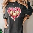 Melting Baseball Drip Heart Softball Player Lover Ice Cream Women's Comfort Colors T-Shirt Pepper Melting Baseball Drip Heart Softball Player Lover Ice Cream Women's Comfort Colors T-Shirt Pepper