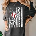 Mom Of Ballers USA Flag Soccer Baseball Mom Women's Comfort Colors T-Shirt Pepper Mom Of Ballers USA Flag Soccer Baseball Mom Women's Comfort Colors T-Shirt Pepper
