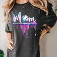 Mom Baseball Ice Cream Drip Birthday Boy Family Women's Comfort Colors T-Shirt Pepper Mom Baseball Ice Cream Drip Birthday Boy Family Women's Comfort Colors T-Shirt Pepper