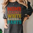 Moms Against Baseball Pants Baseball Mom Mother Women's Comfort Colors T-Shirt Pepper