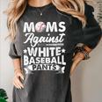 Moms Against Baseball Pants Shirt Baseball Mom Women's Comfort Colors T-Shirt Pepper