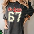 Number 67 Meme Six Seven Baseball Style Kids Boy Teen Women's Comfort Colors T-Shirt Pepper Number 67 Meme Six Seven Baseball Style Kids Boy Teen Women's Comfort Colors T-Shirt Pepper