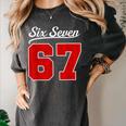 Number 67 Numbered Six Seven Baseball Jersey Style Team 67 Women's Comfort Colors T-Shirt Pepper Number 67 Numbered Six Seven Baseball Jersey Style Team 67 Women's Comfort Colors T-Shirt Pepper