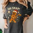 Oh Snap Gingerbreadman Christmas Baseball Women's Comfort Colors T-Shirt Pepper