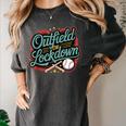 Outfield On Lockdown Baseball Defense Sports Women's Comfort Colors T-Shirt Pepper
