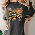 Pat's Pocket Pancakes Baseball Glove Stack Syrup Women's Comfort Colors T-Shirt Pepper Pat's Pocket Pancakes Baseball Glove Stack Syrup Women's Comfort Colors T-Shirt Pepper