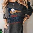 Pat's Pocket Pancakes Flag Baseball On Pancake Women's Comfort Colors T-Shirt Pepper Pat's Pocket Pancakes Flag Baseball On Pancake Women's Comfort Colors T-Shirt Pepper