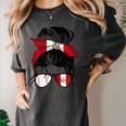 Peruvian Baseball Mom Peru Flag Baseball Girl Women's Comfort Colors T-Shirt Pepper