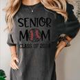 Proud Senior Baseball Mom Senior 2024 Class Leopard Game Day Raglan Baseball Tee Women's Comfort Colors T-Shirt Pepper