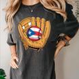 Puerto Rican Flag Baseball Player Boricua Pride Beisbol PR Women's Comfort Colors T-Shirt Pepper