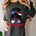 Puerto Rico Baseball Mom Messy Bun Boricua Women's Comfort Colors T-Shirt Pepper Puerto Rico Baseball Mom Messy Bun Boricua Women's Comfort Colors T-Shirt Pepper