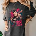 Punk Girl With Anger Kanji And Baseball Bat Women's Comfort Colors T-Shirt Pepper Punk Girl With Anger Kanji And Baseball Bat Women's Comfort Colors T-Shirt Pepper