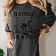 Raised In a Pen Baseball Pitcher Saying Bullpen Women's Comfort Colors T-Shirt Pepper