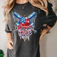Respect The Drip Baseball American Flag Ice Cream Drip Youth Women's Comfort Colors T-Shirt Pepper Respect The Drip Baseball American Flag Ice Cream Drip Youth Women's Comfort Colors T-Shirt Pepper