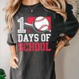 Retro 100 Days Of School Baseball Teacher Student 100 Days Women's Comfort Colors T-Shirt Pepper Retro 100 Days Of School Baseball Teacher Student 100 Days Women's Comfort Colors T-Shirt Pepper
