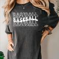 Retro Baseball Mama Groovy Baseball Mom Premium Women's Comfort Colors T-Shirt Pepper