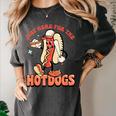 Retro Just Here For The Hotdogs Baseball Mom Sport Lover Women's Comfort Colors T-Shirt Pepper