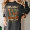 Retro Minor League Maple Valley Martians Baseball Club Women's Comfort Colors T-Shirt Pepper Retro Minor League Maple Valley Martians Baseball Club Women's Comfort Colors T-Shirt Pepper