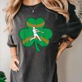 Retro Shamrock Baseball St Patricks Day Men Women Boys Girls Women's Comfort Colors T-Shirt Pepper