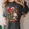 Santa Baseball Football Soccer Pajamas Ho Ho Christmas Xmas Women's Comfort Colors T-Shirt Pepper Santa Baseball Football Soccer Pajamas Ho Ho Christmas Xmas Women's Comfort Colors T-Shirt Pepper