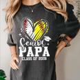 Senior Papa Class Of 2026 Baseball Softball Graduation Heart Women's Comfort Colors T-Shirt Pepper Senior Papa Class Of 2026 Baseball Softball Graduation Heart Women's Comfort Colors T-Shirt Pepper