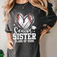 Senior Sister Class Of 2026 Baseball Graduation Heart Women's Comfort Colors T-Shirt Pepper Senior Sister Class Of 2026 Baseball Graduation Heart Women's Comfort Colors T-Shirt Pepper