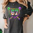 Six Seven Mardi Gras Baseball Sports Party Women's Comfort Colors T-Shirt Pepper Six Seven Mardi Gras Baseball Sports Party Women's Comfort Colors T-Shirt Pepper