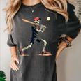 Skeleton Baseball Halloween Costume Men Boys Kids Women's Comfort Colors T-Shirt Pepper